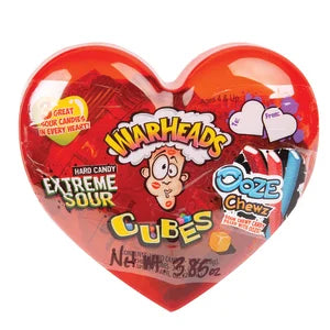 Warheads Sour Assortment Plastic Heart 3.75 Oz