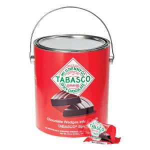 Tabasco Spicy Dark Chocolate Wedges 32 Oz Paint Can