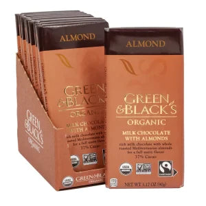 Green & Black's Organic Milk Chocolate With Almond 3.17 Oz